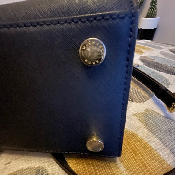 Micheal Kors Leather Navy Satchel - Picture 5 of 5
